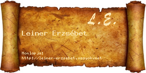 Leiner Erzsébet névjegykártya